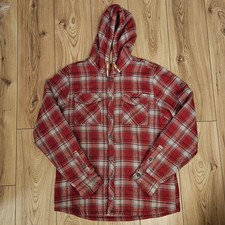 Craghoppers Mens Large Lumberjack Check Hoodie Shirt Jacket Shacket Overshirt 