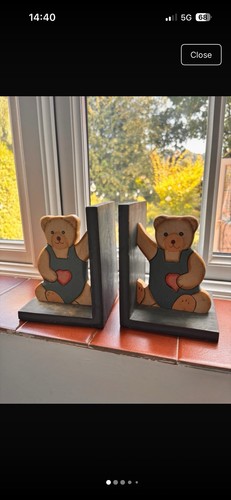 Vintage wooden teddy bear - vintage,