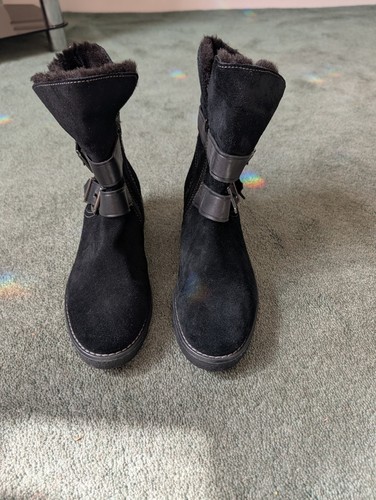 Footglove black suede faux - m&s,