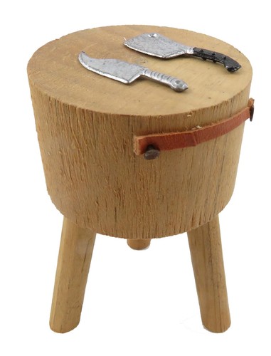 Dolls house butchers chopping - dolls,