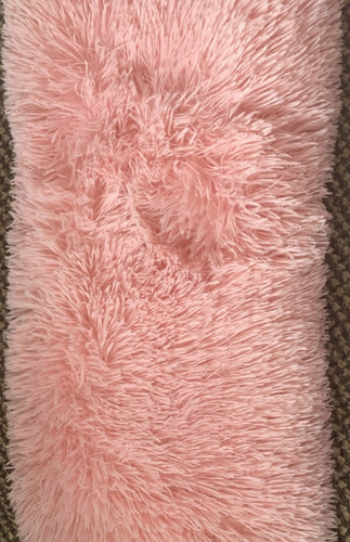 Pink faux fur decorative - pink,