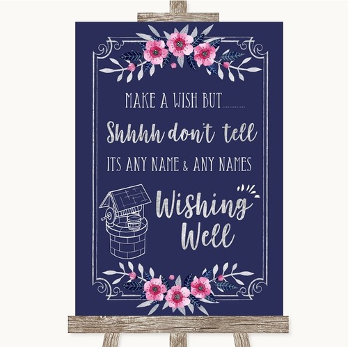 Navy blue pink silver - pink, &