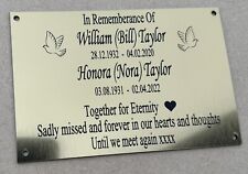 BP66 Personalised Engraved Brass Bench Grave Plaque  Memorial Marker Funeral