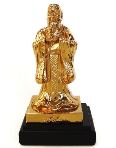 Chinese brass confucius - 6",