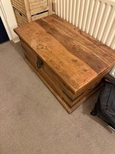 Vintage Solid Wooden Large Storage Chest Box