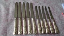 JOB LOT VINTAGE CUTLERY 2 SETS DINNER KNIVES  DESSERT VINERS KINGS PATTERN
