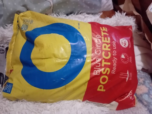Blue circle postcrete - x,