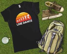 Line Dance Ladies Fitted T Shirt Sizes Small-2XL