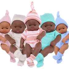 20cm Black Reborn African Baby Doll Soft Touch High Quality Kids Girl Toy Gift