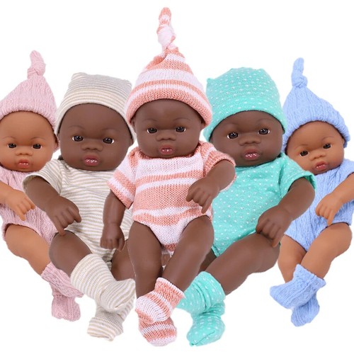 20cm black reborn african - black, baby