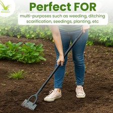 Carbon Steel Dutch Hoe Swan Neck Weeding Lawn Soil Rake Fork Rake U Garden Tool