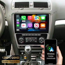 2+32GB Android14 CarPlay Stereo Radio GPS Sat Nav For Skoda Octavia II 2004-2012