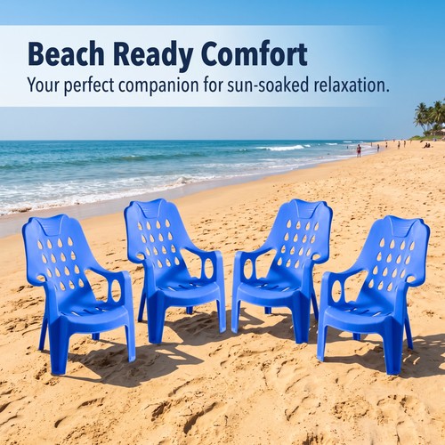 Plastic folding armchair - plastic, for
