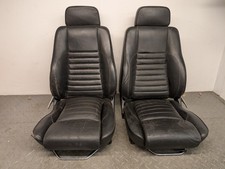 JAGUAR XJS SPORTSPACK MANUAL FRONT SEATS BLACK LEATHER INTERIOR ON RAILS