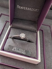 Beaverbrooks 18ct White Gold Diamond Ring NEW 