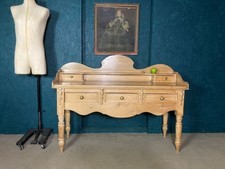 A FINE COUNTRY HOUSE ANTIQUE PINE KITCHEN DRESSER BASE OR CONSOLE TABLE
