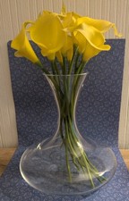 Large Clear Glass Vase Wine Decanter Style  25cm x 25cm