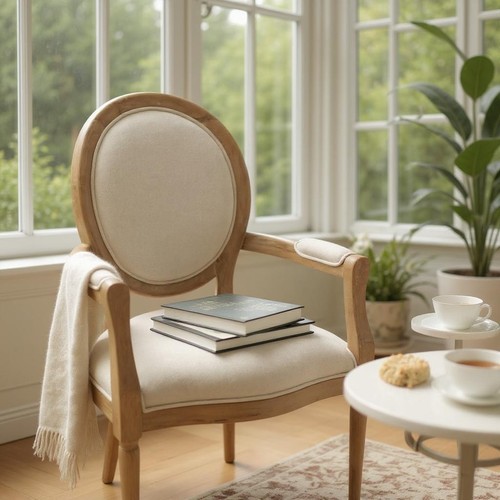Louis chair oak - oak, cream