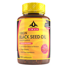 High Strength Black Seed Oil(180 Capsules) High-TQ, Cold-Pressed, Virgin Quality