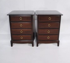 Stag Minstrel 2 X Pair 4 Drawer Bedside Tables Cabinets New P 1