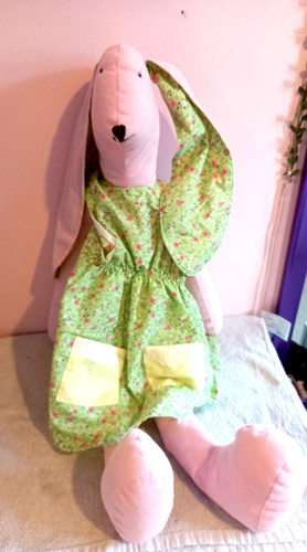 Large tall pink bunny - tall,