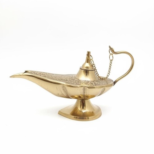 Brass aladdin genie lamp - genie,