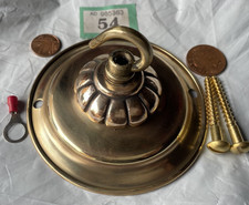 113mm CEILING ROSE chandelier hook CAST BRASS c1900 Pumpkin REGENCY