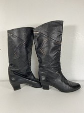 Gabor Leather Black Long Boots