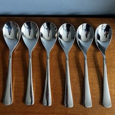 Set Of Six Robert Welch Malvern Solid Stainless Steel Spoons Cutlery