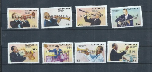Vincent stamps 1989 jazz - stamps.,