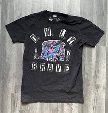 DIESEL Only The Brave Owl Men's Size Small Black Short Sleeve T-Shirt Tee Top
