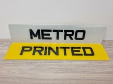 IRISH METRO FONT PRINTED 2D NUMBER PLATE PAIR SHOW PLATE SIGN PLATE