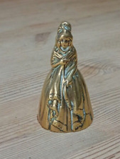 Traditional vintage lady bell woman in shawl loud ring 4 inches tall