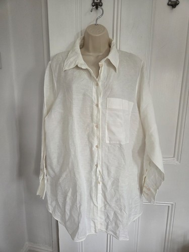 Cos white crisp linen - white,