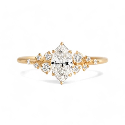 Diamond ring 18k gold - gold, lab