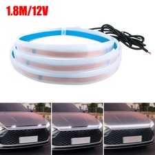1.8m White Start Scan Dynamic LED Hood Lamps Strip Flexible Daytime Running Bulb