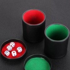 with Lid Dice Cup Leather