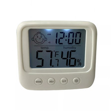 Indoor Home Thermometer Hygrometer Digital Humidity Temparature Meter Clock
