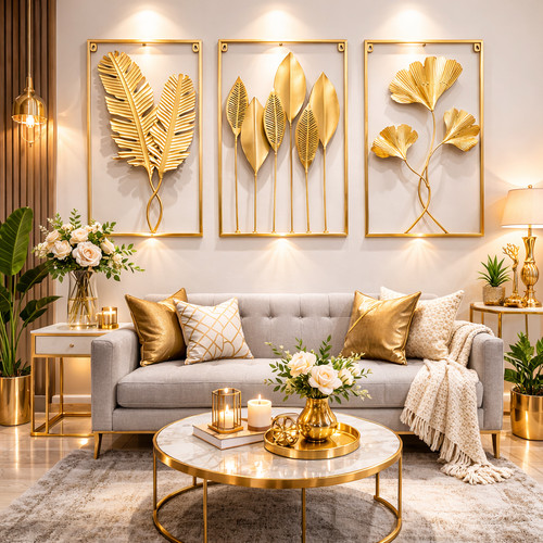 Metal tree leaf wall art - metal,