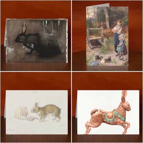 Rabbit art print greeting - art,