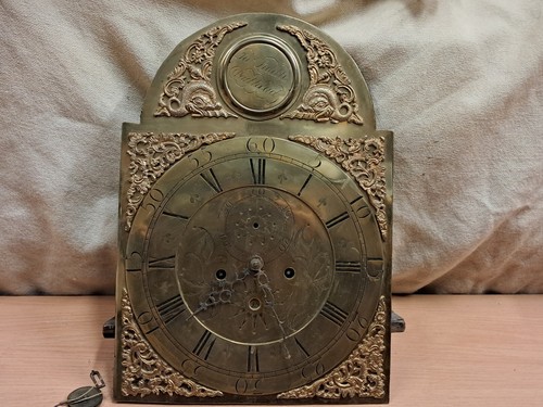 Antique brass longcase - antique, clock