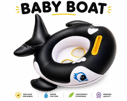 Baby whale float swimming - whale,