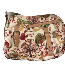 Lily Bloom Shoulder Bag/Crossbody-Forest Animals Theme- Owl-Fox-Tree- EarthTones