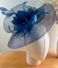 Large Flower Feather Hair Hat