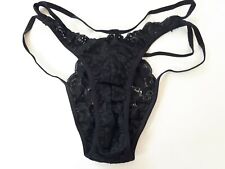 Shirley of Hollywood Strappy Black Lace Thong Size 18-20 Sexy Designer Lingerie