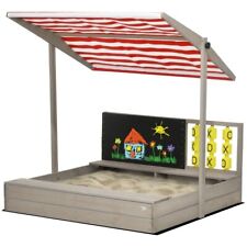 Outsunny Kids Wooden Sandpit