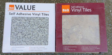 9 x Grey Tiles. B&Q 305mm x 305mm Self Adhesive Stick On Tiles.