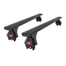 Fabbri Viva Black Aluminium Roof Bar Set for Audi Q7 Mk.2 15-25 Pair Fixpoints