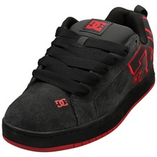 DC Shoes Court Graffik Se Mens Skate Trainers in Dark Grey Red
