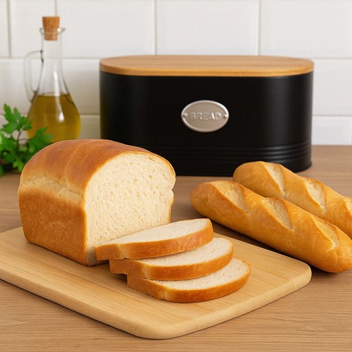 Kitchen bread bin black metal - bin,